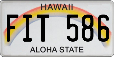 HI license plate FIT586