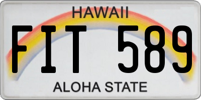 HI license plate FIT589