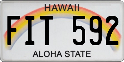 HI license plate FIT592