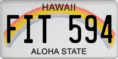 HI license plate FIT594