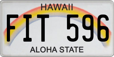 HI license plate FIT596