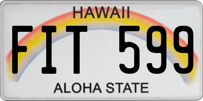 HI license plate FIT599