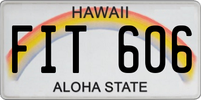 HI license plate FIT606