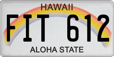HI license plate FIT612