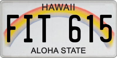 HI license plate FIT615