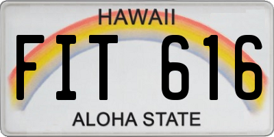 HI license plate FIT616