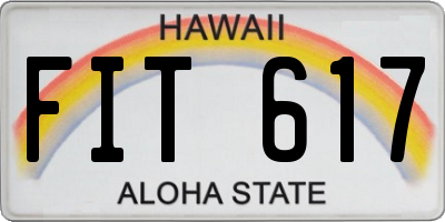 HI license plate FIT617