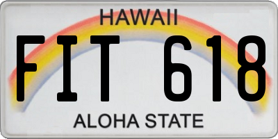 HI license plate FIT618