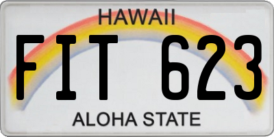HI license plate FIT623