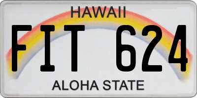 HI license plate FIT624