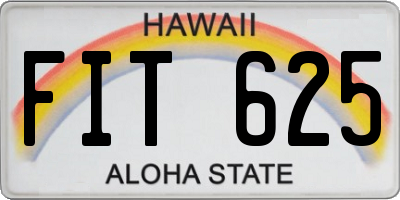 HI license plate FIT625