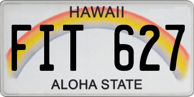 HI license plate FIT627
