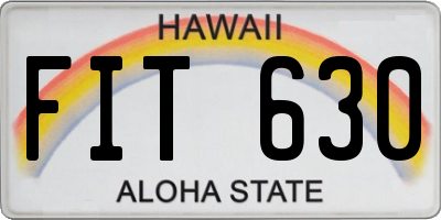 HI license plate FIT630