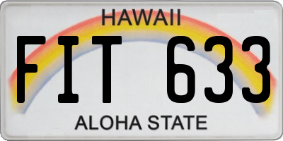 HI license plate FIT633