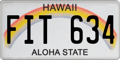 HI license plate FIT634