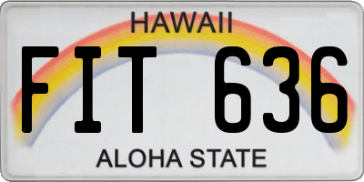 HI license plate FIT636