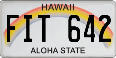 HI license plate FIT642