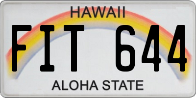 HI license plate FIT644