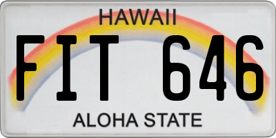 HI license plate FIT646