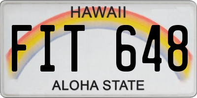 HI license plate FIT648