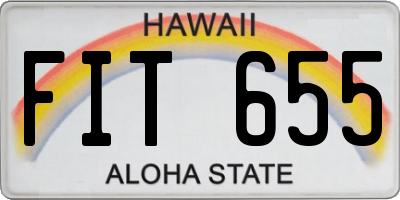 HI license plate FIT655