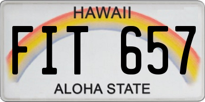 HI license plate FIT657