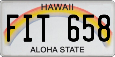 HI license plate FIT658