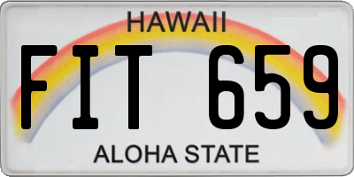 HI license plate FIT659
