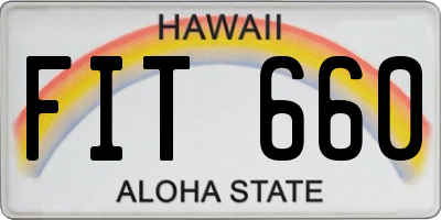 HI license plate FIT660