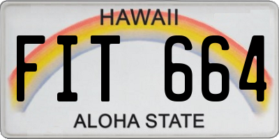 HI license plate FIT664