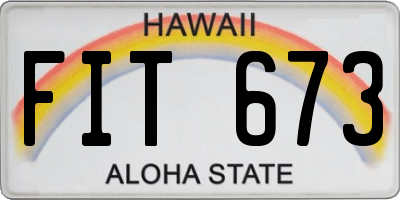 HI license plate FIT673