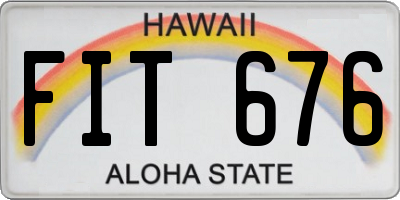 HI license plate FIT676