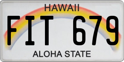 HI license plate FIT679
