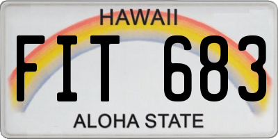 HI license plate FIT683