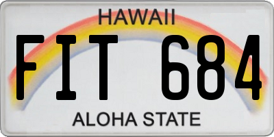 HI license plate FIT684