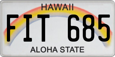 HI license plate FIT685