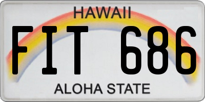 HI license plate FIT686