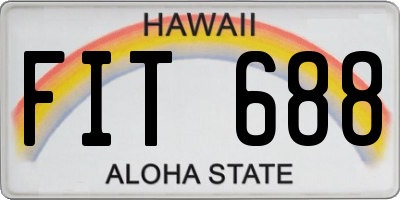 HI license plate FIT688