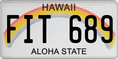 HI license plate FIT689