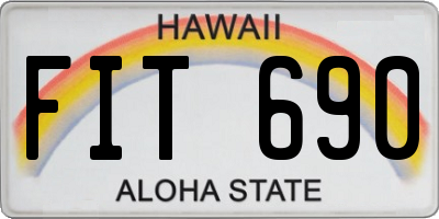HI license plate FIT690