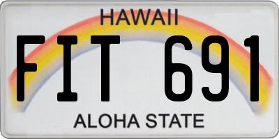 HI license plate FIT691