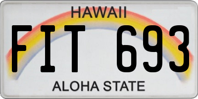 HI license plate FIT693