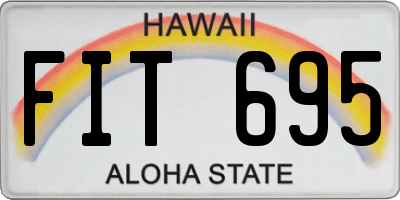 HI license plate FIT695