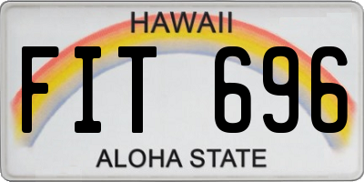 HI license plate FIT696