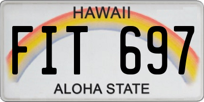 HI license plate FIT697