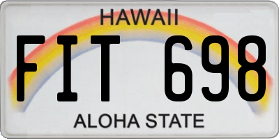 HI license plate FIT698