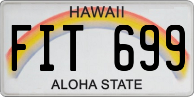 HI license plate FIT699