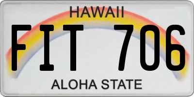 HI license plate FIT706