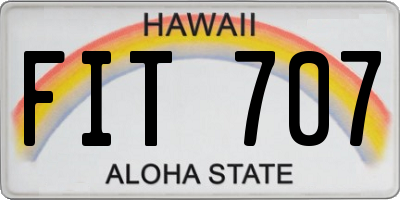 HI license plate FIT707