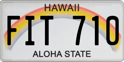 HI license plate FIT710